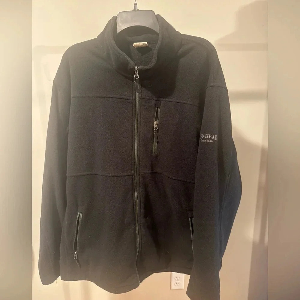 Red Head Brand CO. Mens 2XL/2TG/2EG Black Fleece Long Sleeve Full Zip Up Jacket
